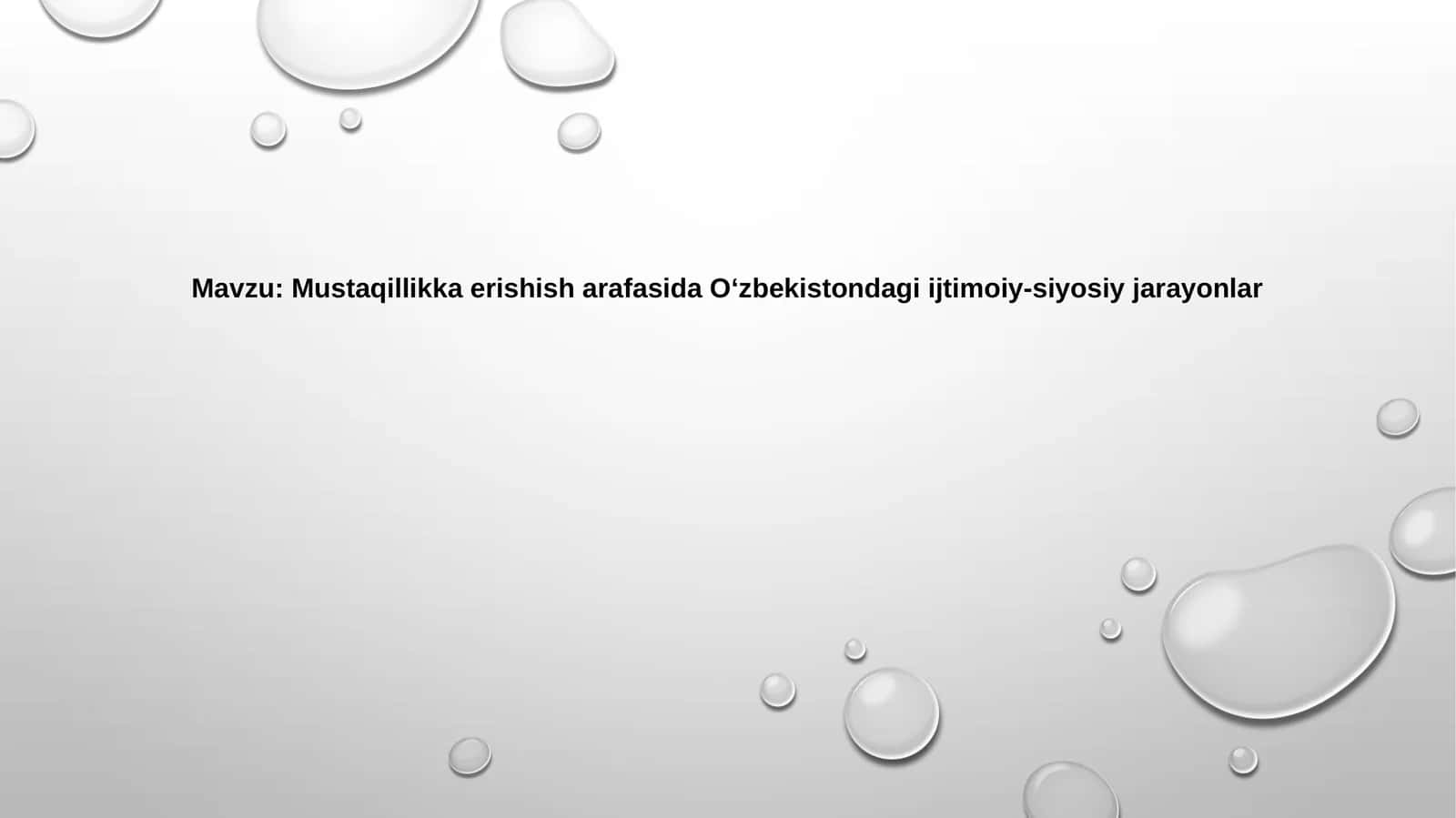 O'zbekiston SSR siyosiy-jihatdagi jarayonlar 1