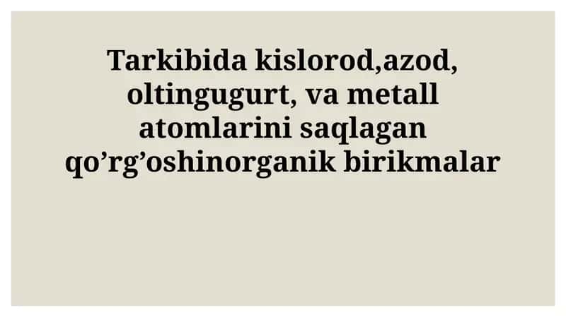Organik birikmalar 1