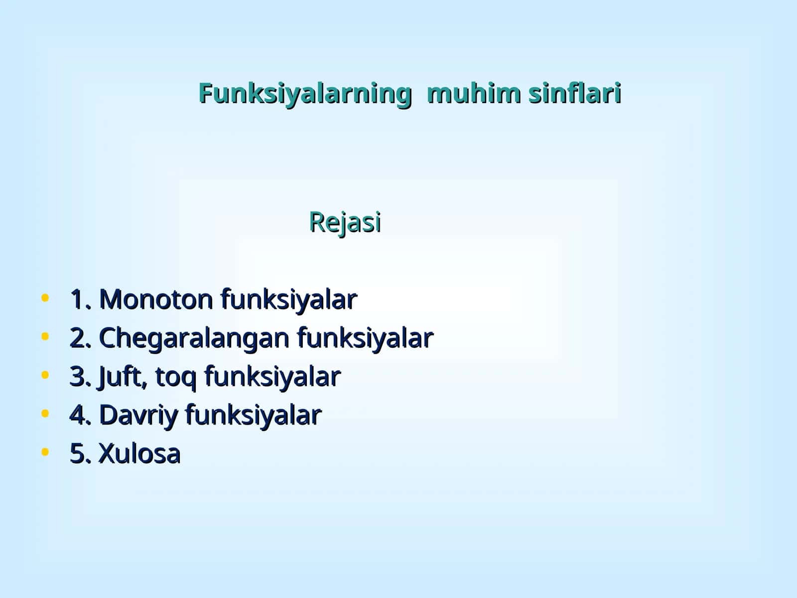 Funksiyalar 1