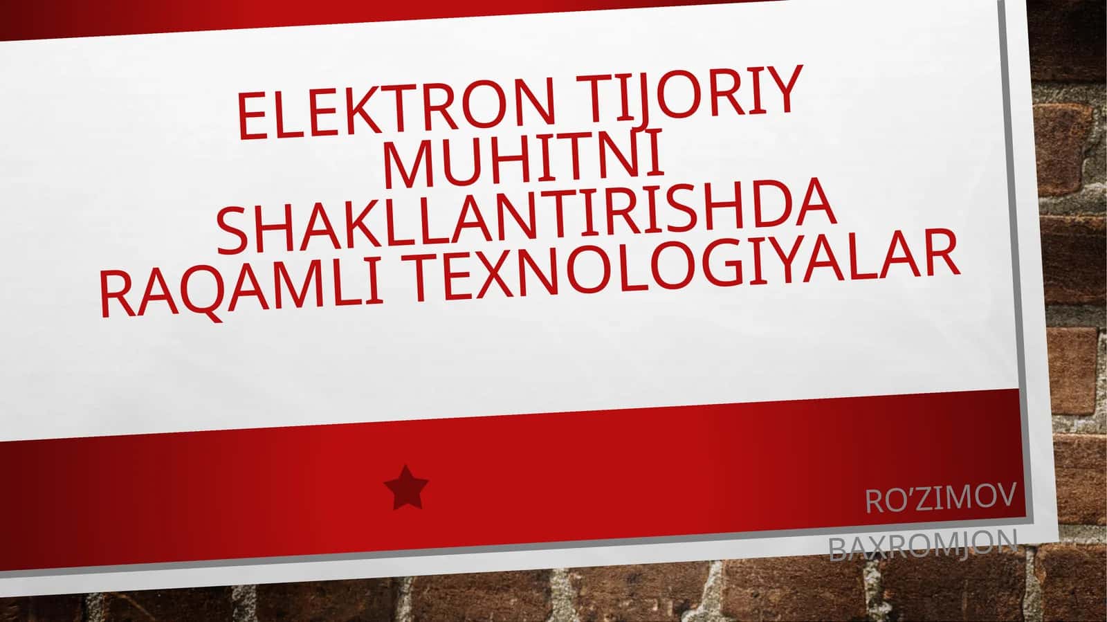 ELEKTRON TIJORIY MUHITNI SHAKLLANTIRISHDA RAQAMLI TEXNOLOGIYALAR 1