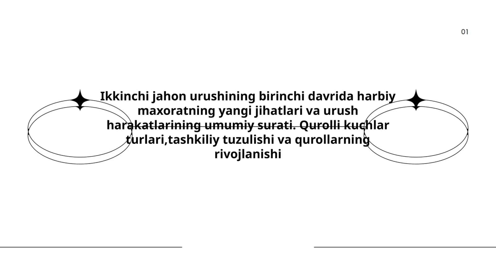 Ikkinchi jahon urushining birinchi davrida harbiy maxoratning yangi jihatlari va urush harakatlarining umumiy surati. Qurolli kuchlar turlari,tashkiliy tuzulishi va qurollarning rivojlanishi 1
