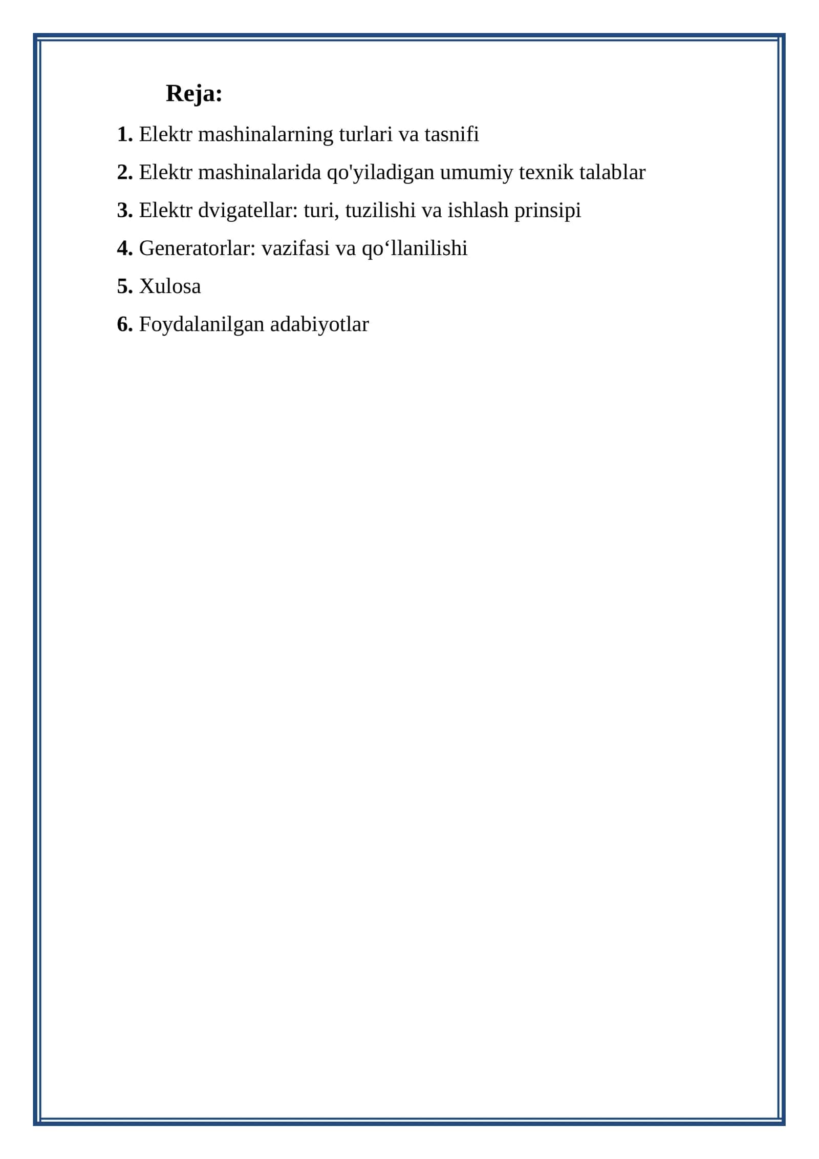 Elektr mashinalarning turlari va tasnifi 1