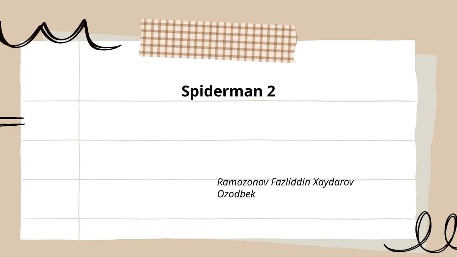 Spiderman 2 1