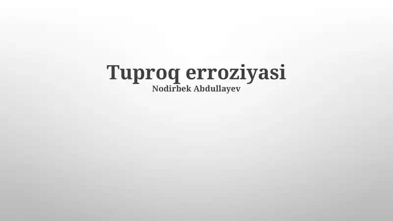 Tuproq erroziyasi 1