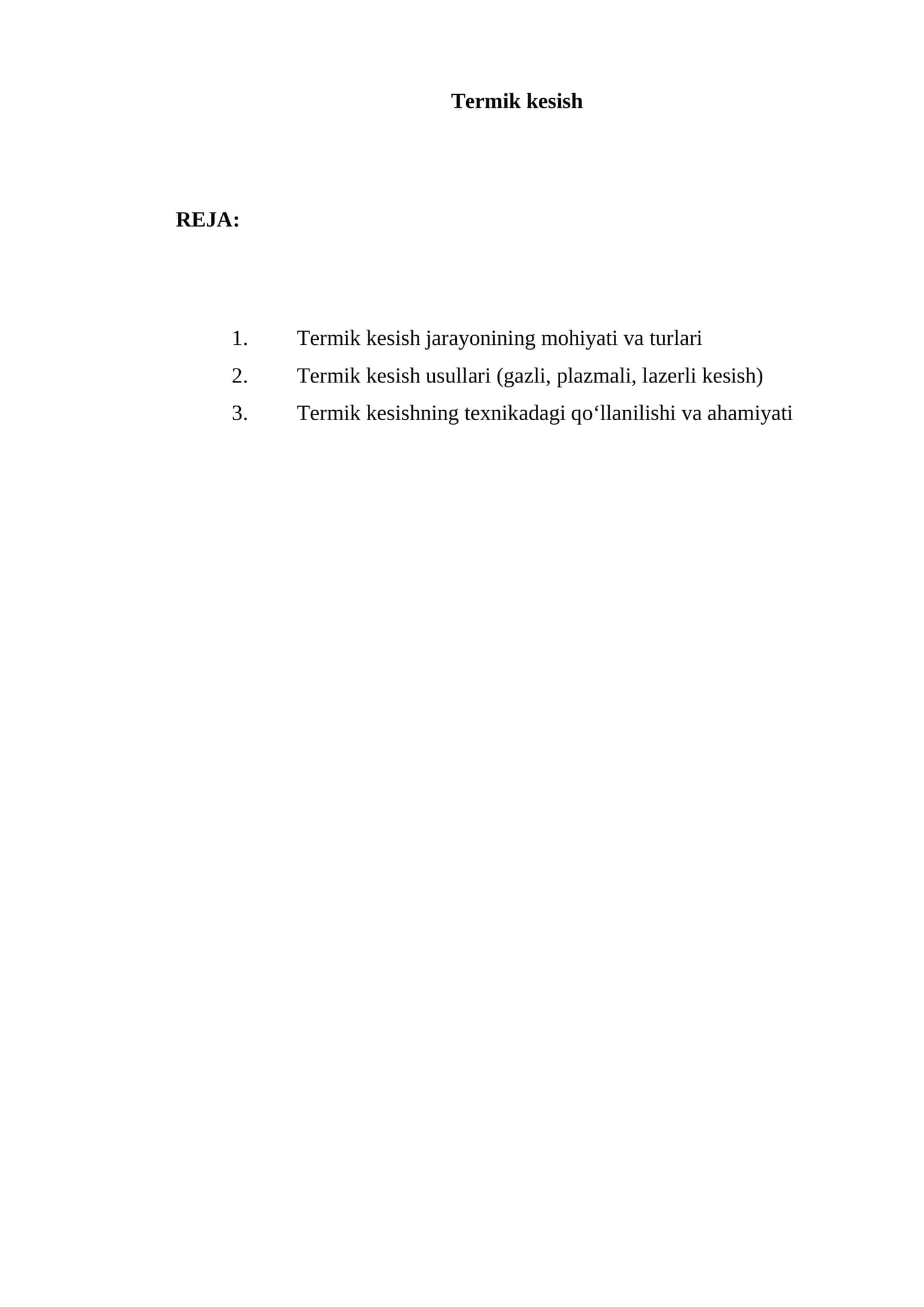 Termik kesish 1