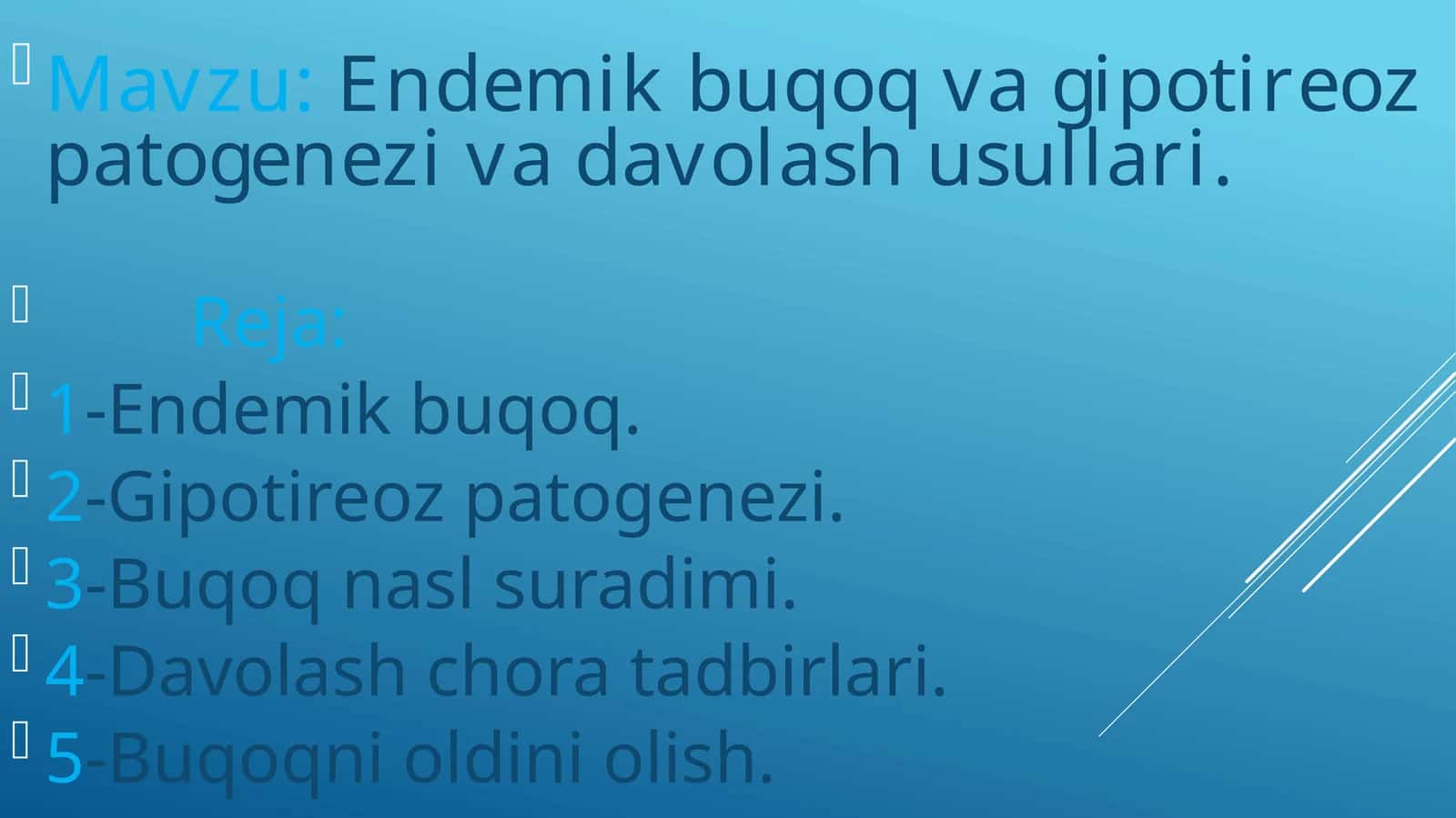 Endemik buqoq va gipotireoz patogenezlari va davolash usullari 1