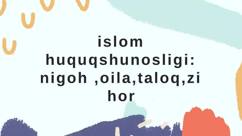 Islom Huquqshunosligi 1