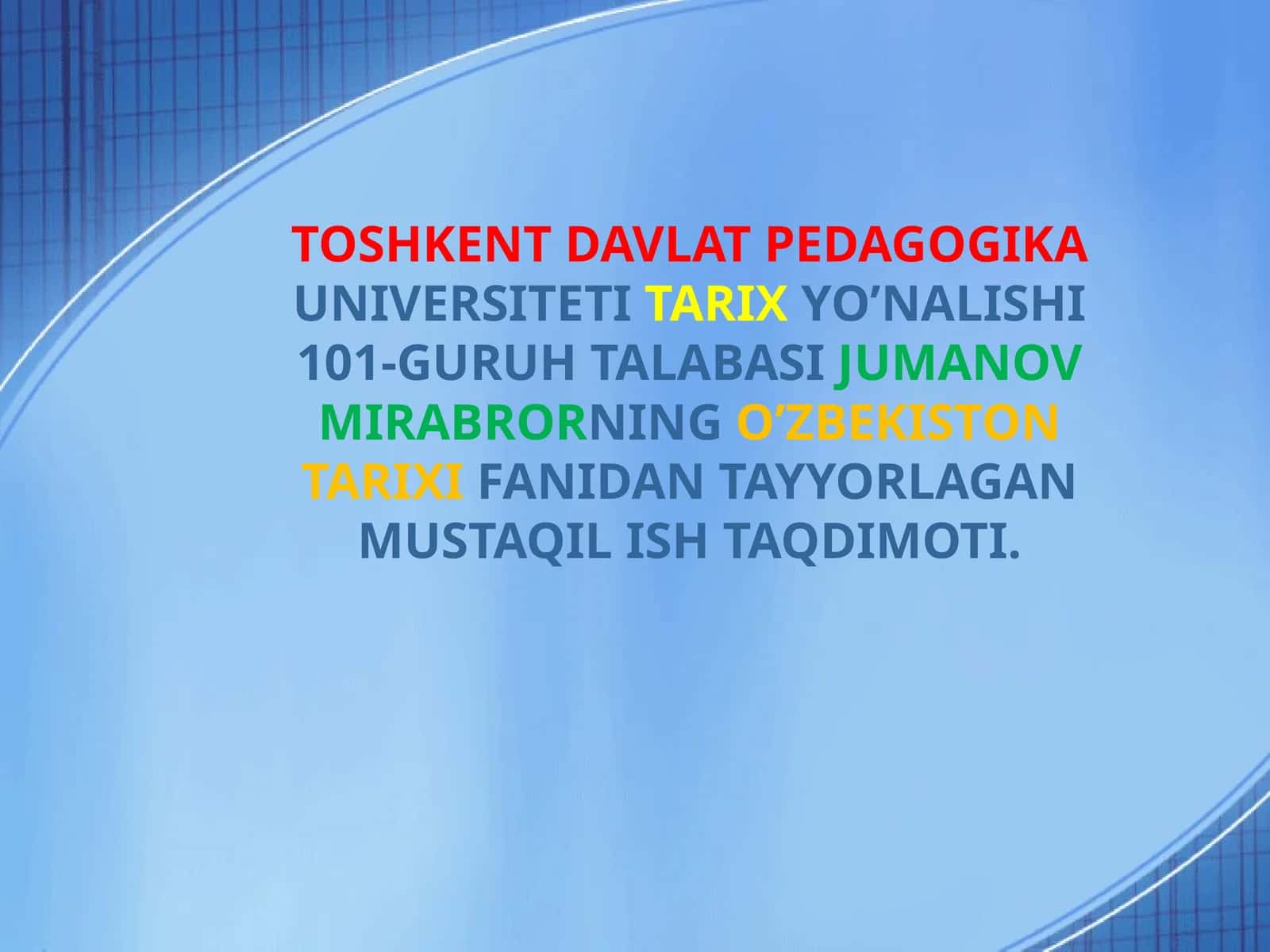Markaziy Osiyo Rennessansi va uni davrlashtrish 1