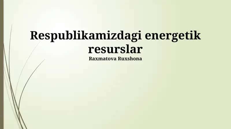 Energiya samaradorligi va tejash 1