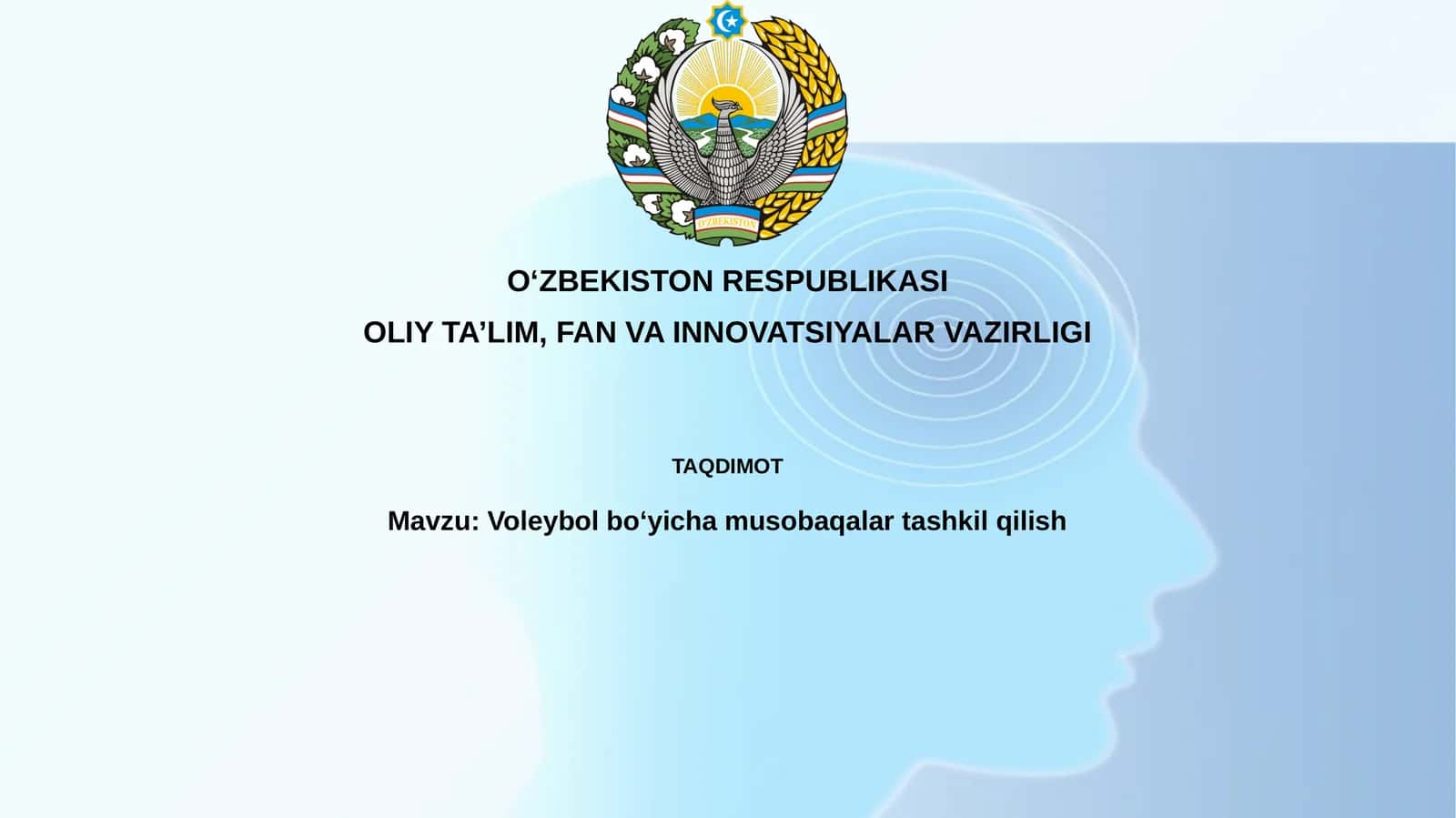 Voleybol boʻyicha musobaqalar tashkil qilish 1