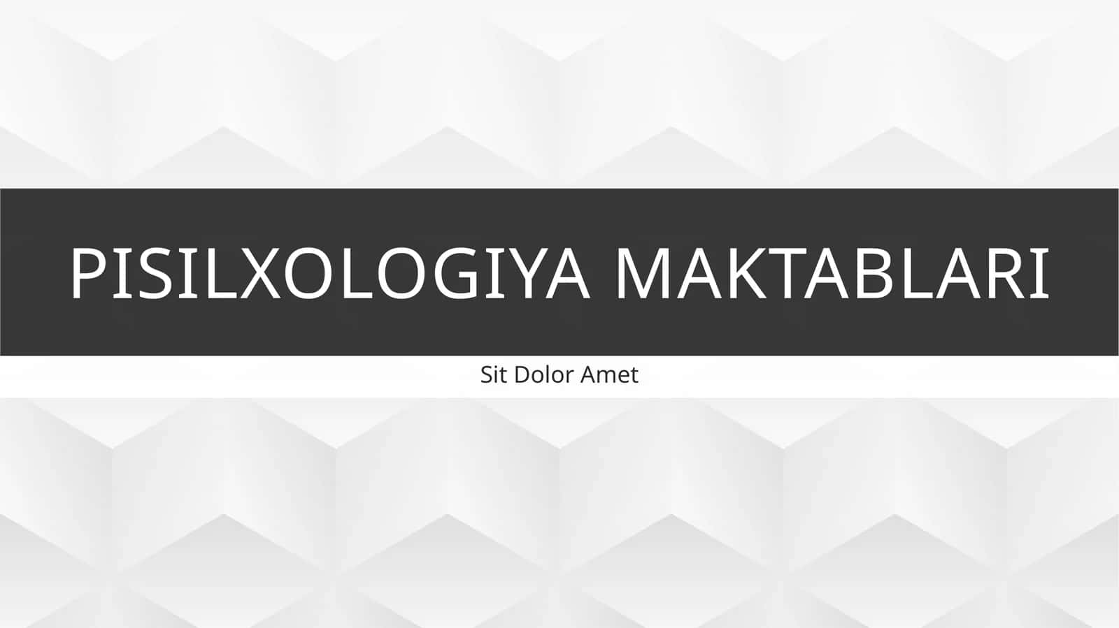 Pisilxologiya maktablari 1