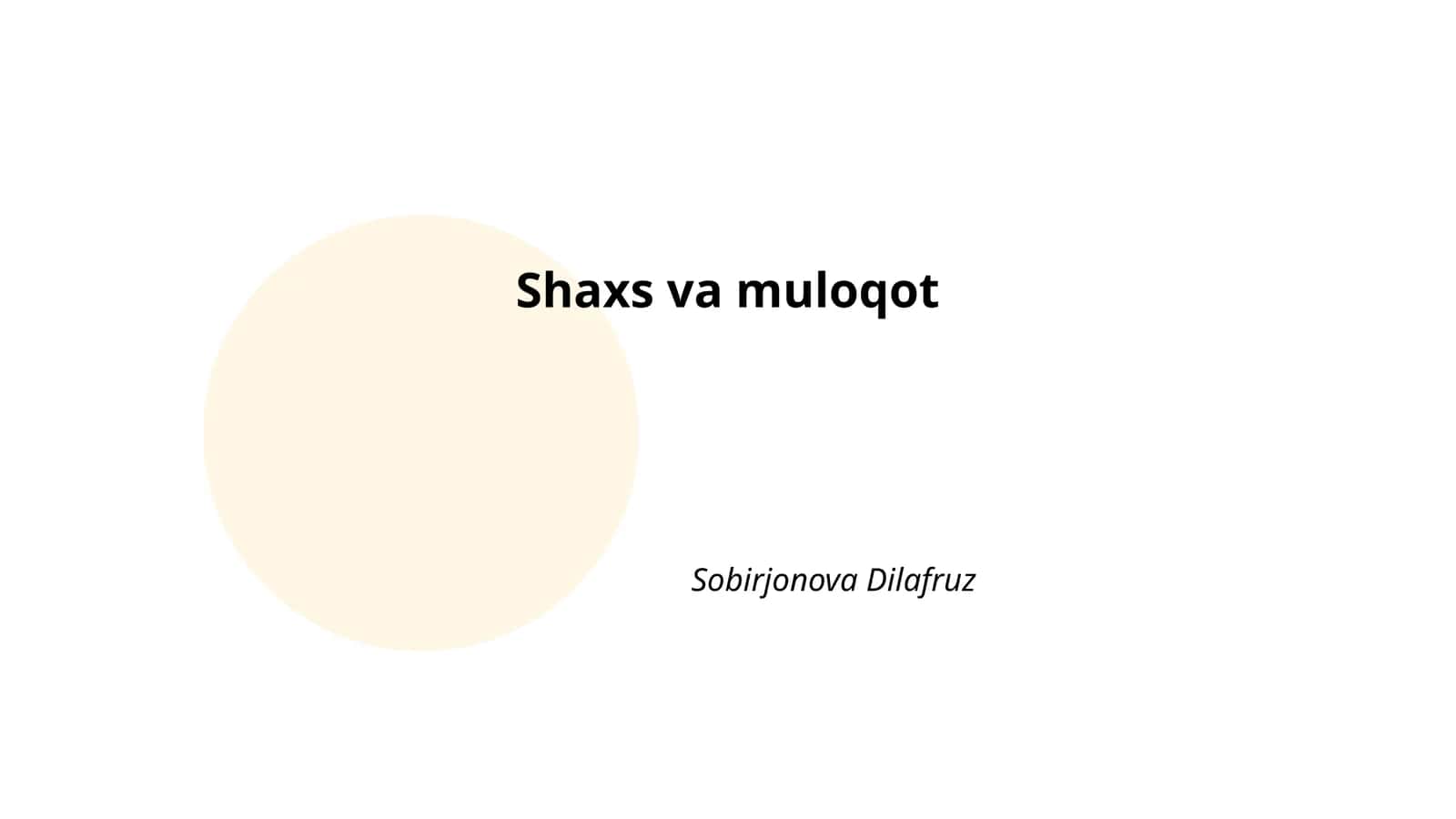 Muloqot madaniyati 1