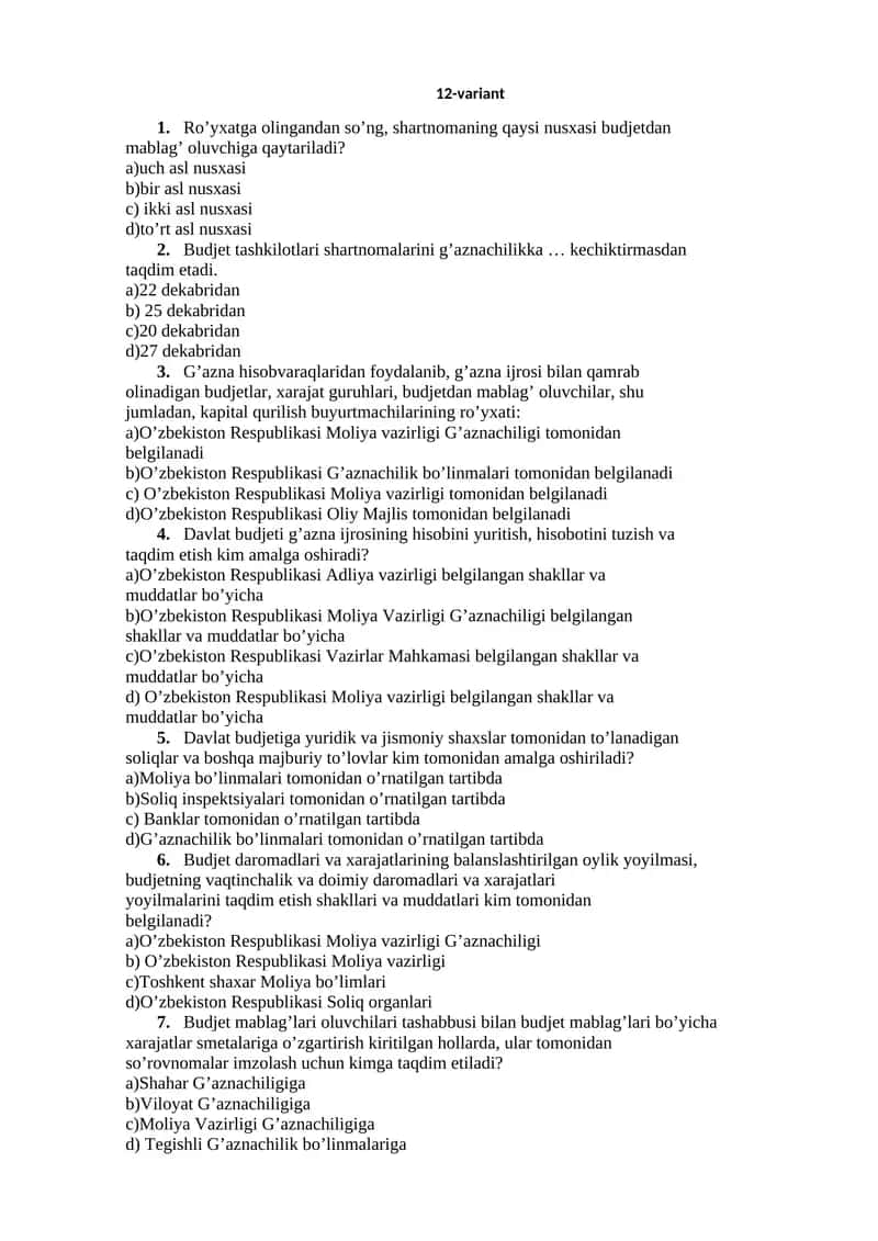 Davlat budjetiga yuridik va jismoniy shaxslar tomonidan to'lanadigan soliqlar 1