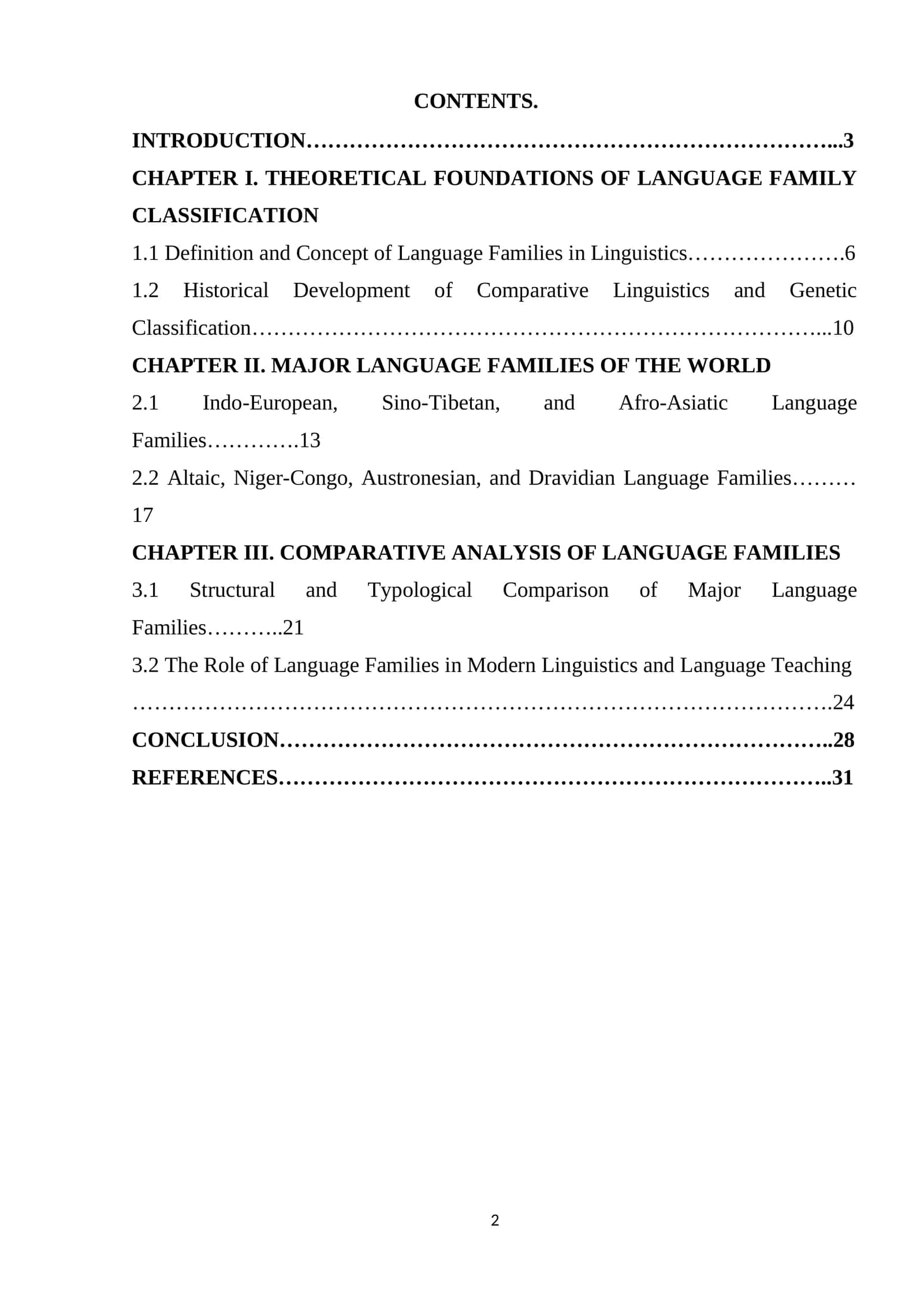 THEORETICAL FOUNDATIONS OF LANGUAGE FAMILY CLASSIFICATION 1