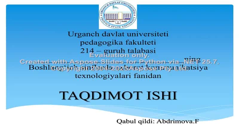 Uzluksiz ta’lim jarayonida boshlang’ich sinf o‘qituvchilarining axborot kompetentligi kasbiy tayyorgarligini tushuntirish. O‘quv jarayonida axborot texnologiyalarning asosiy yo‘nalishlari va uni tadbiq etish 1