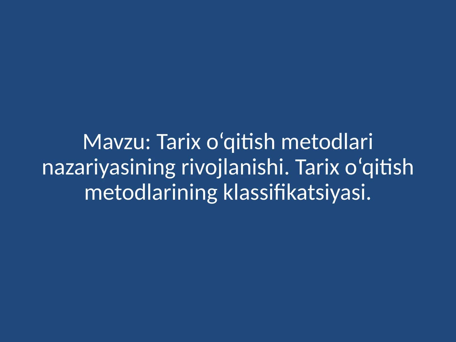 Tarixo‘qitishmetodlari 1