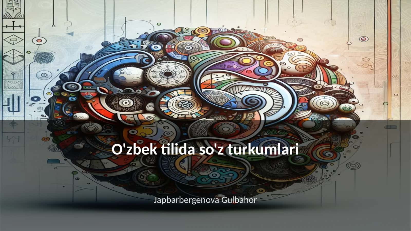 O'zbek tilida so'z turkumlari 1