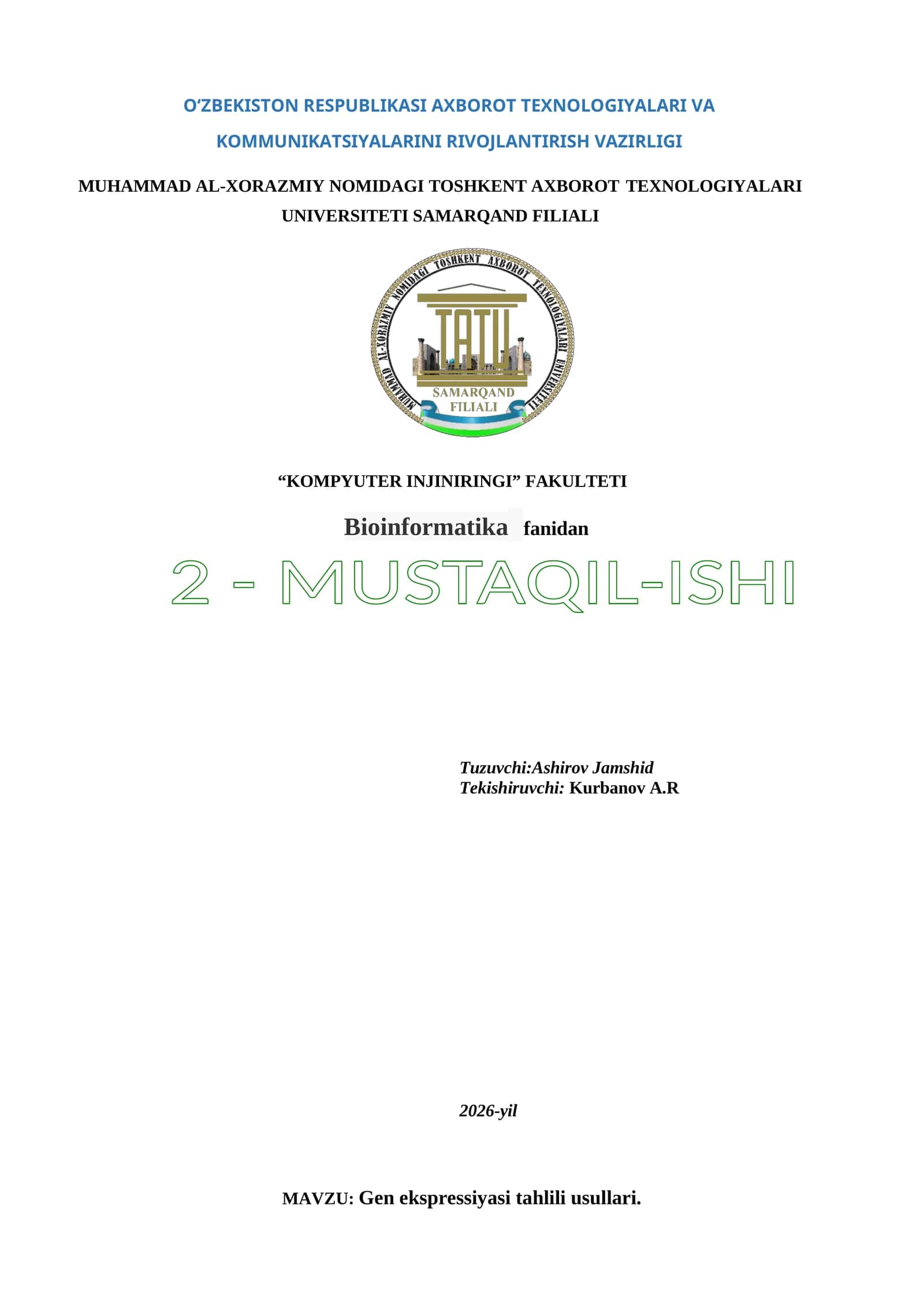 Gen ekspressiyasi tahlili usullari 1