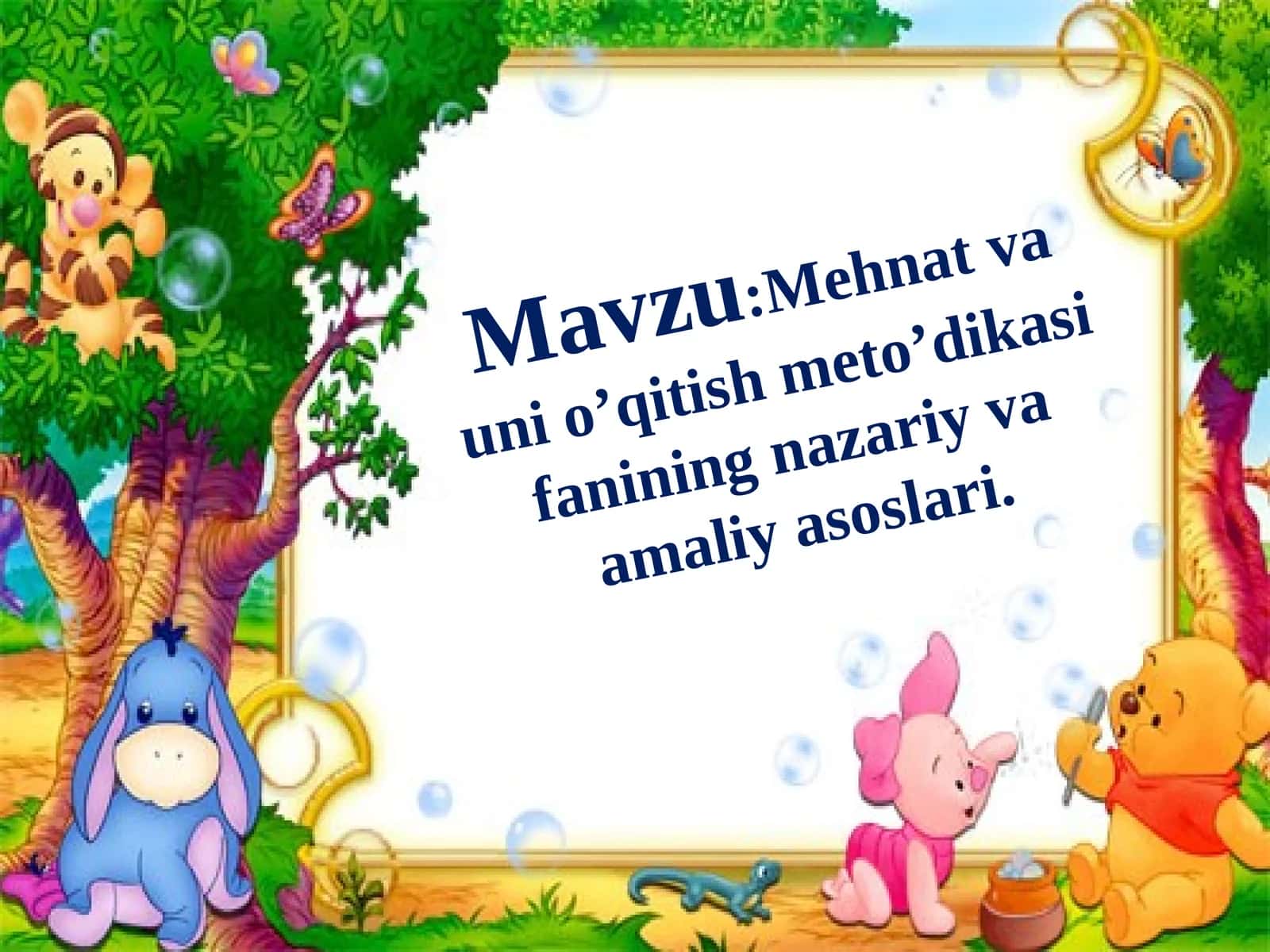 Mehnat va uni o’qitish meto’dikasi fanining nazariy va amaliy asoslari 1