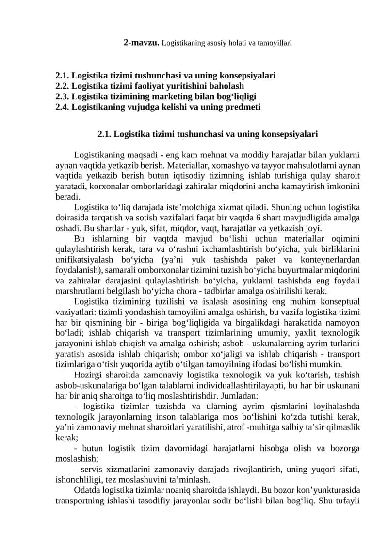 Logistika 1