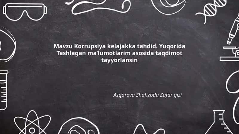 Korrupsiya kelajakka tahdid 1