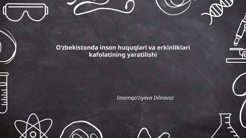 Oʻzbekistonda inson huquqlari va erkinliklari kafolatining yaratilishi 1