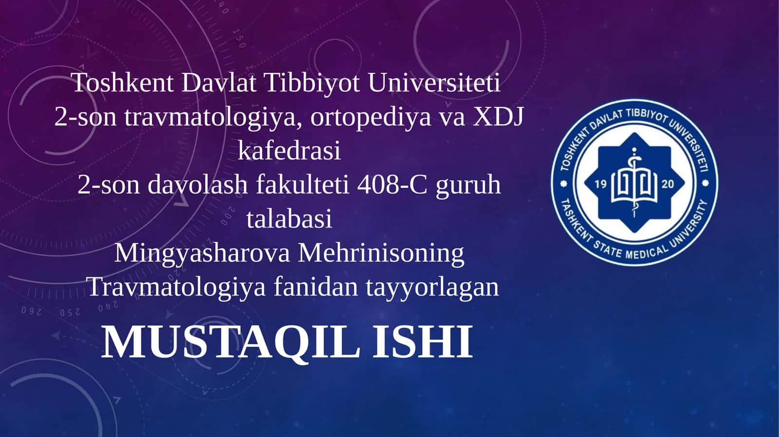 Son suyagi sinish va chiqishlari, ularning asoratlarI 1