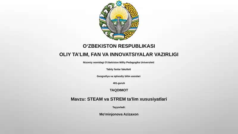 STEM va STEAM ta'lim xususiyatlari 1