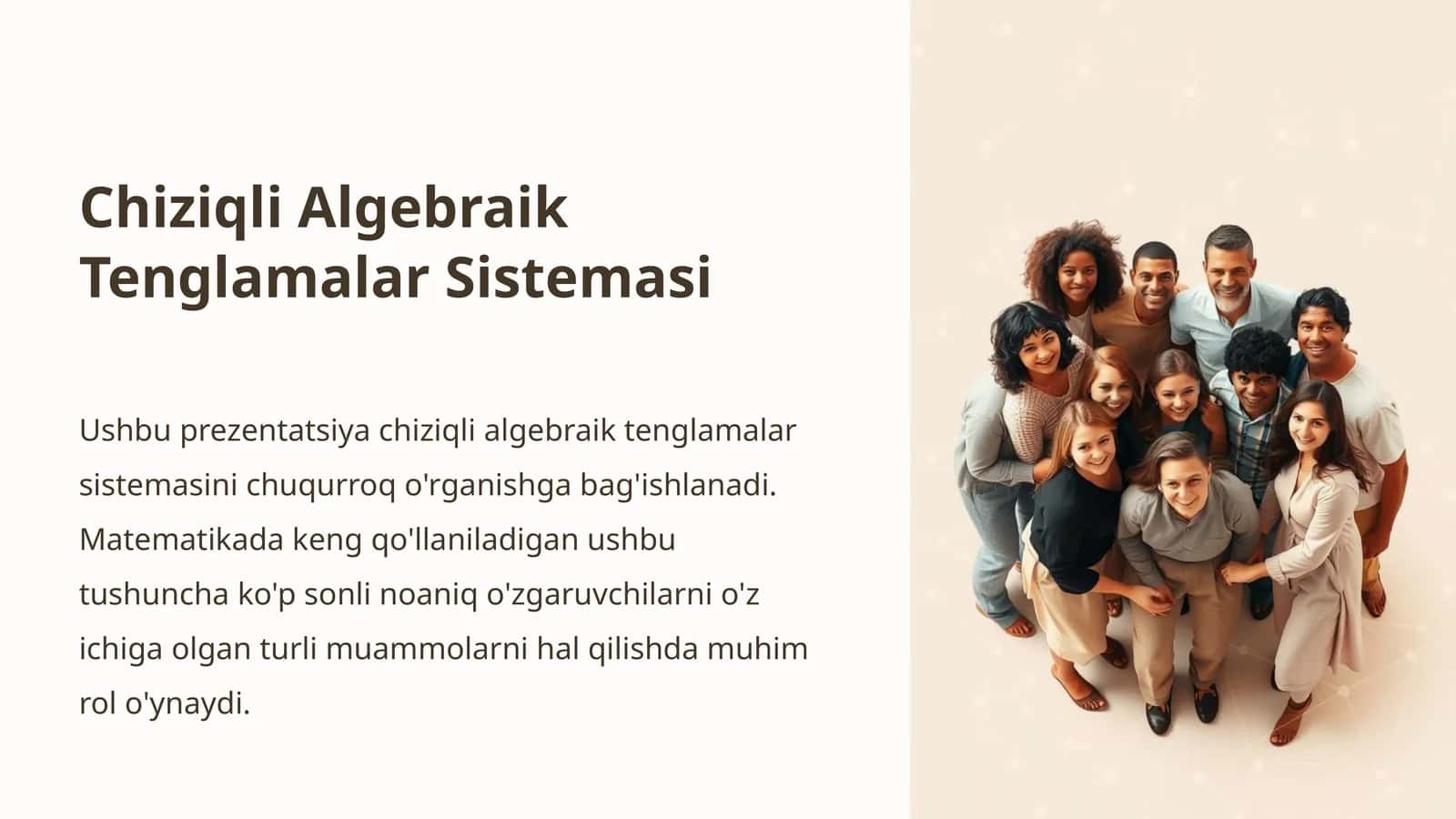 Chiziqli Algebraik Tenglamalar Sistemasi 1