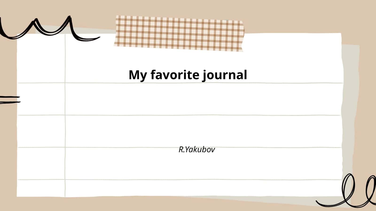 My favorite journal 1