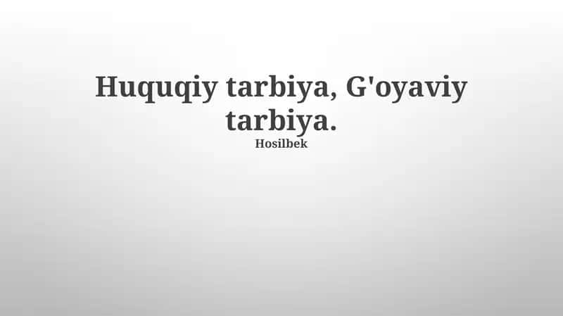 G'oyaвий tarbiya: Qadriyatlar va e'tiqodlarga ta'sir o'tkazish 1