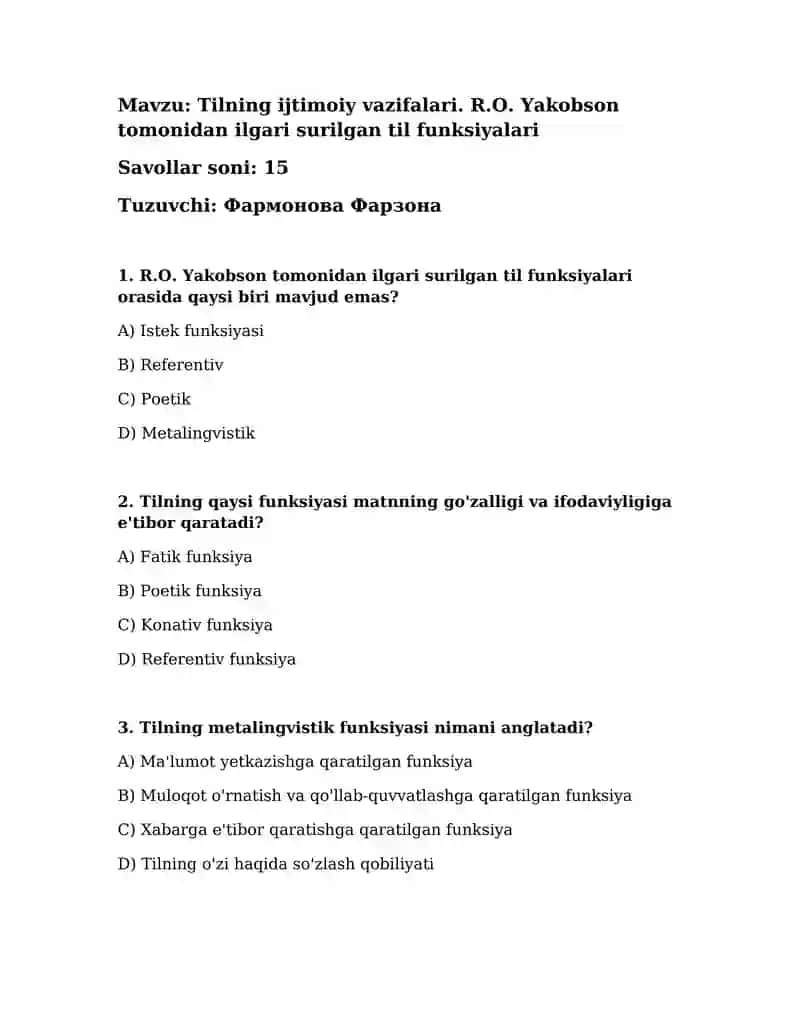 Tilning ijtimoiy vazifalari