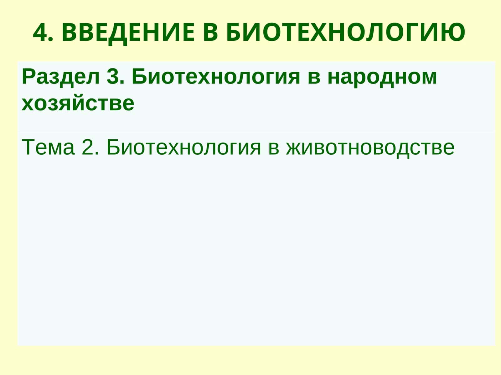 Биотехнология в животноводстве 1