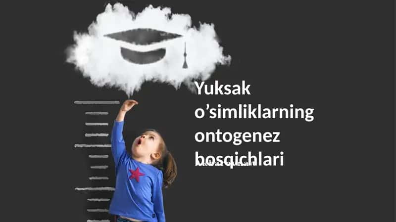 Yuksak o’simliklarning ontogenez bosqichlari 1
