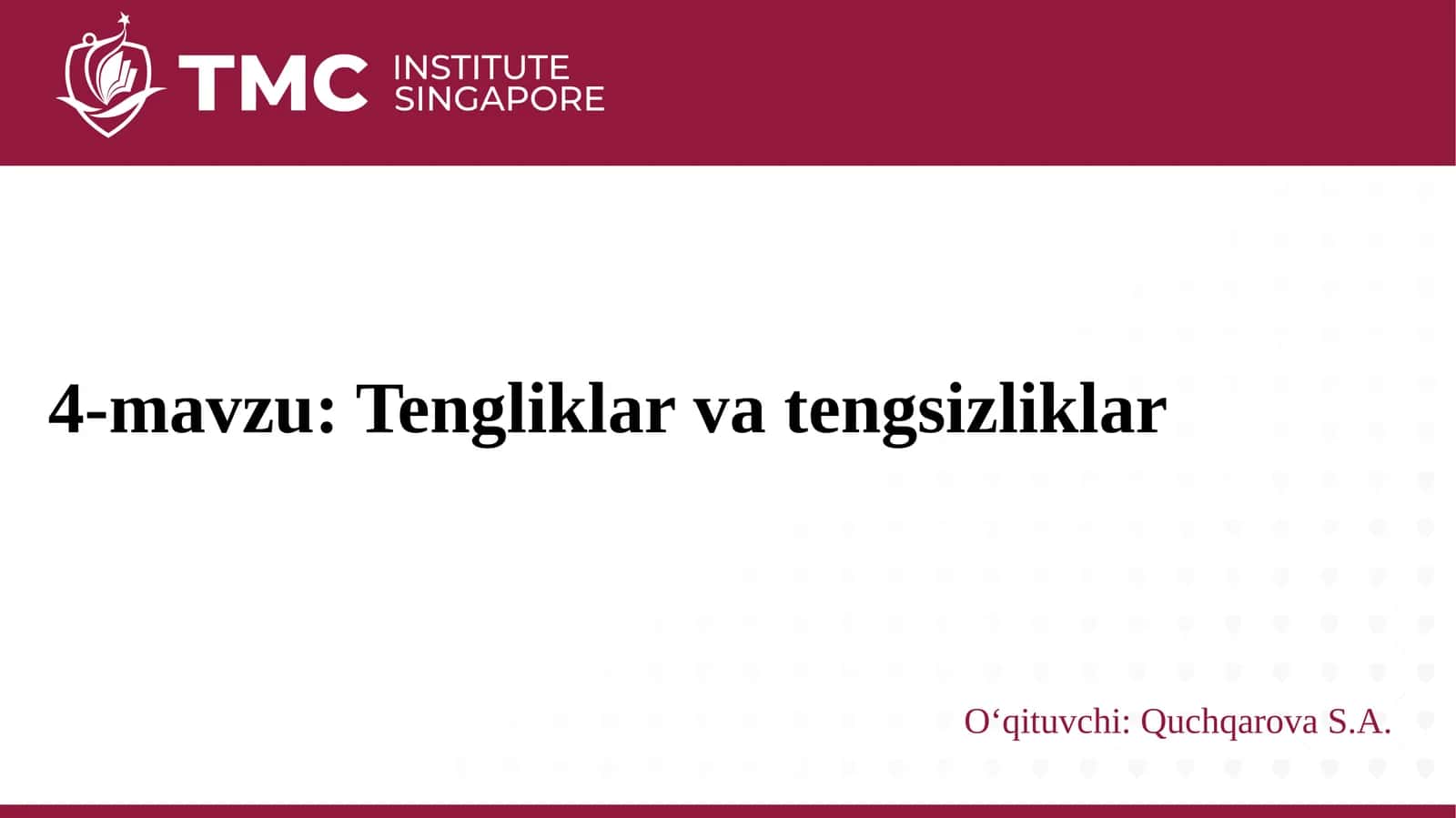 Tengliklar va tengsizliklar 1