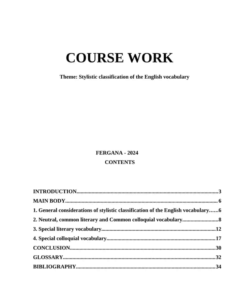Stylistic classification of the English vocabulary 1