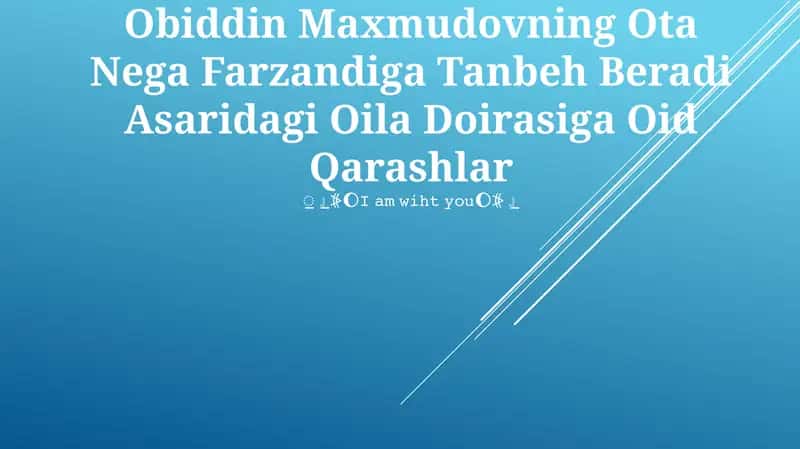 Ota Nega Farzandiga Tanbeh Beradi Asaridagi Oila 1