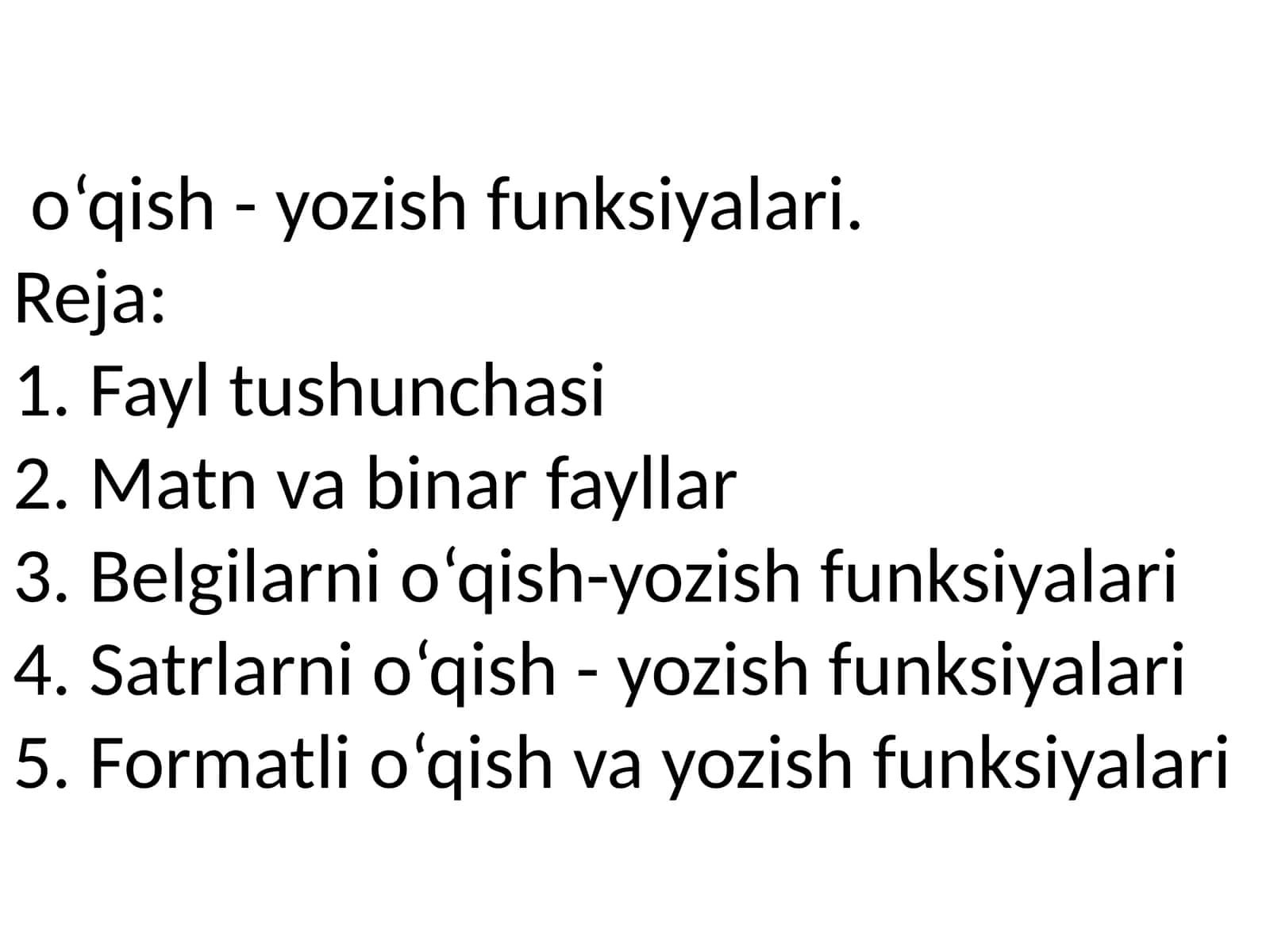 Fayl tushunchasi 1
