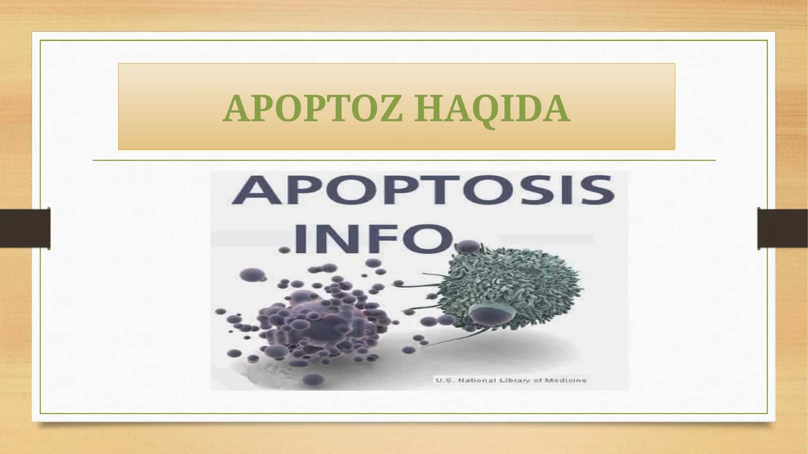 Apoptoz haqida 1