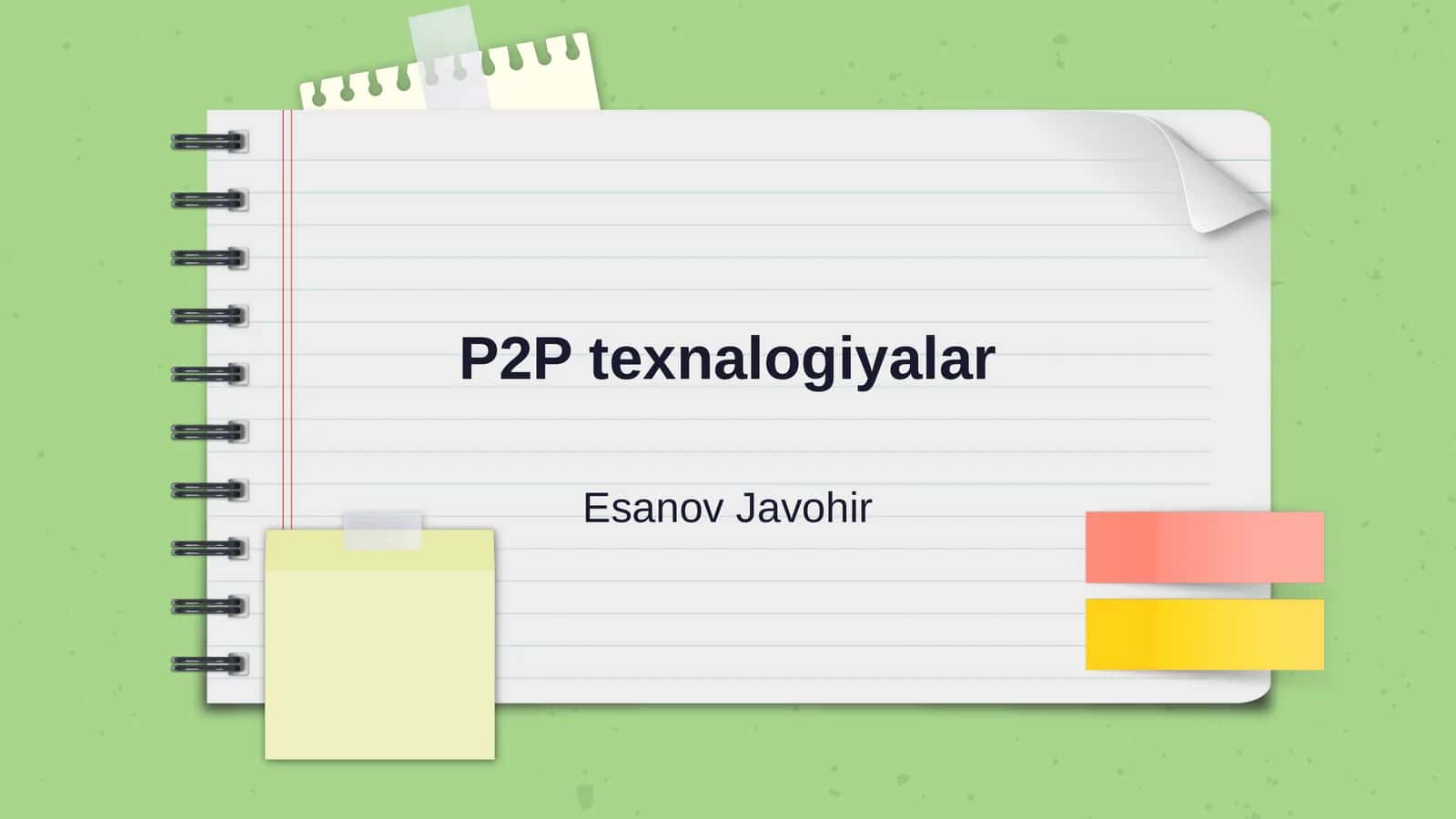 P2P texnalogiyalar 1