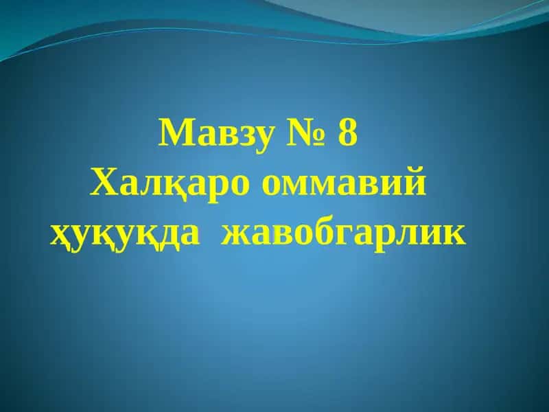 Халқаро ҳуқуқда жавобгарлик 1