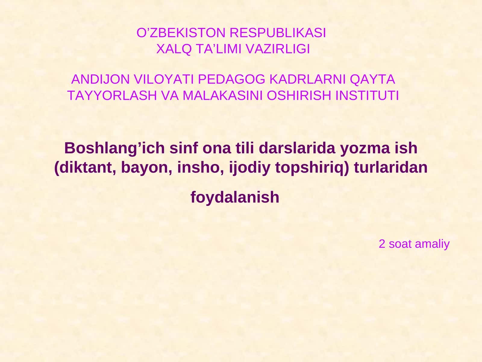 Ona tili darslari yozma ish turlari 1