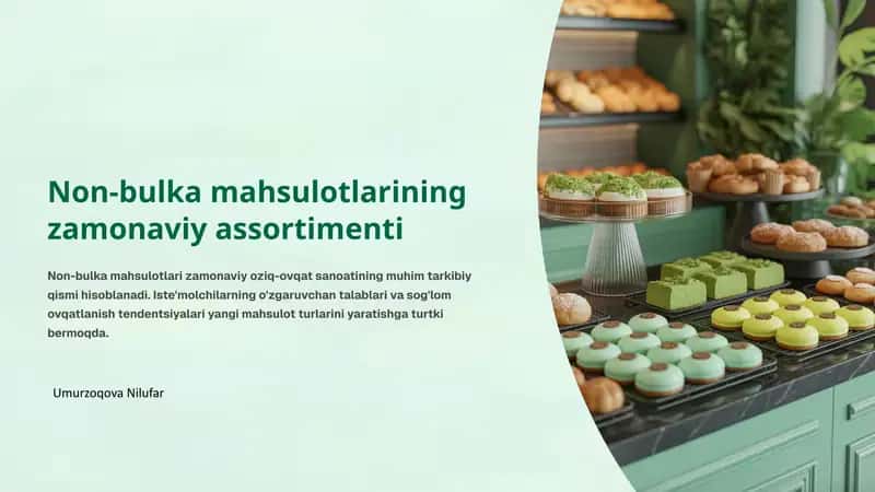 Non-bulka mahsulotlarining zamonaviy assortimenti 1