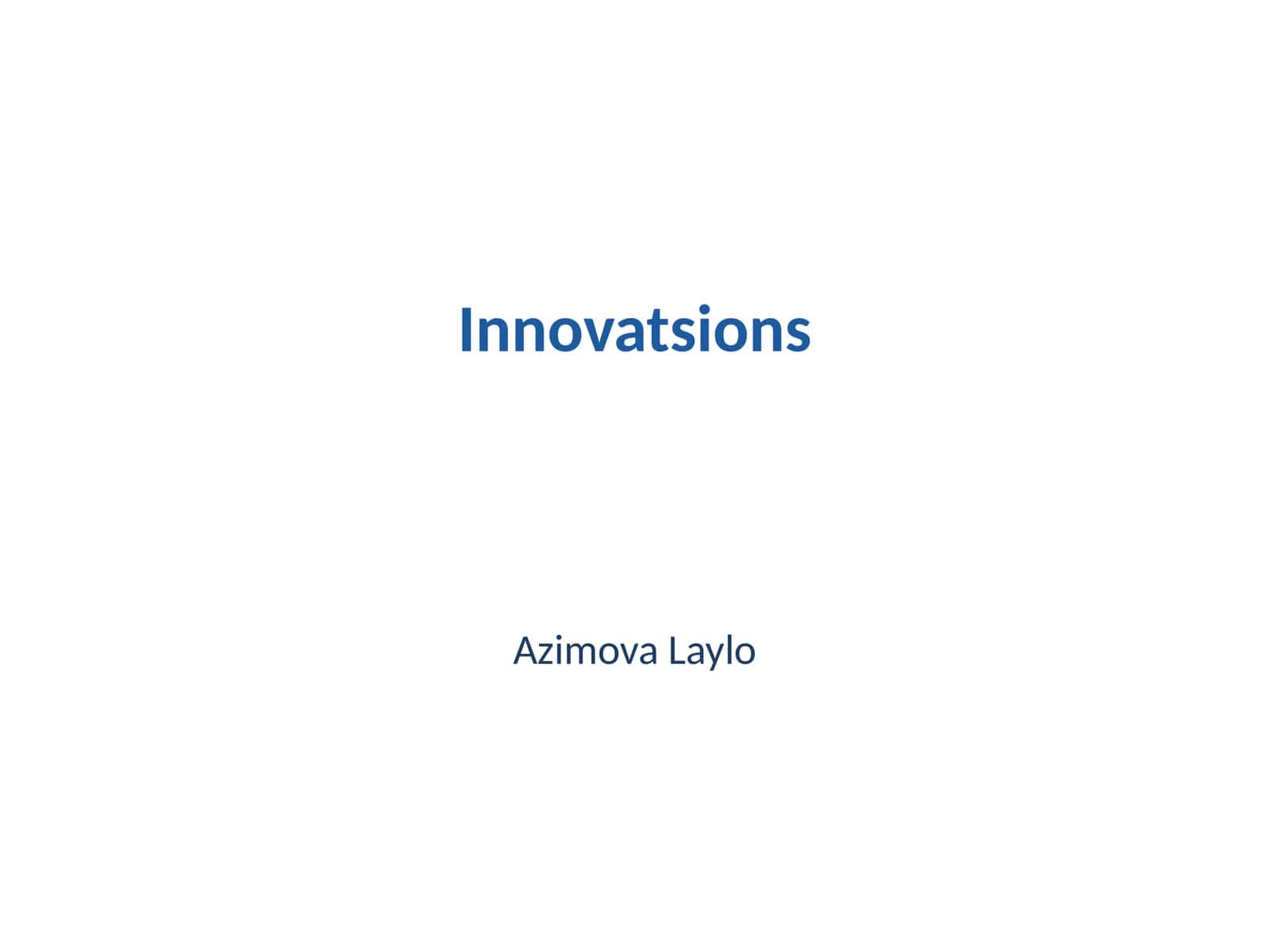 Innovatsiyalar 1