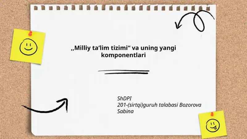 Milliy ta‘lim tizimi va uning yangi komponentlari 1