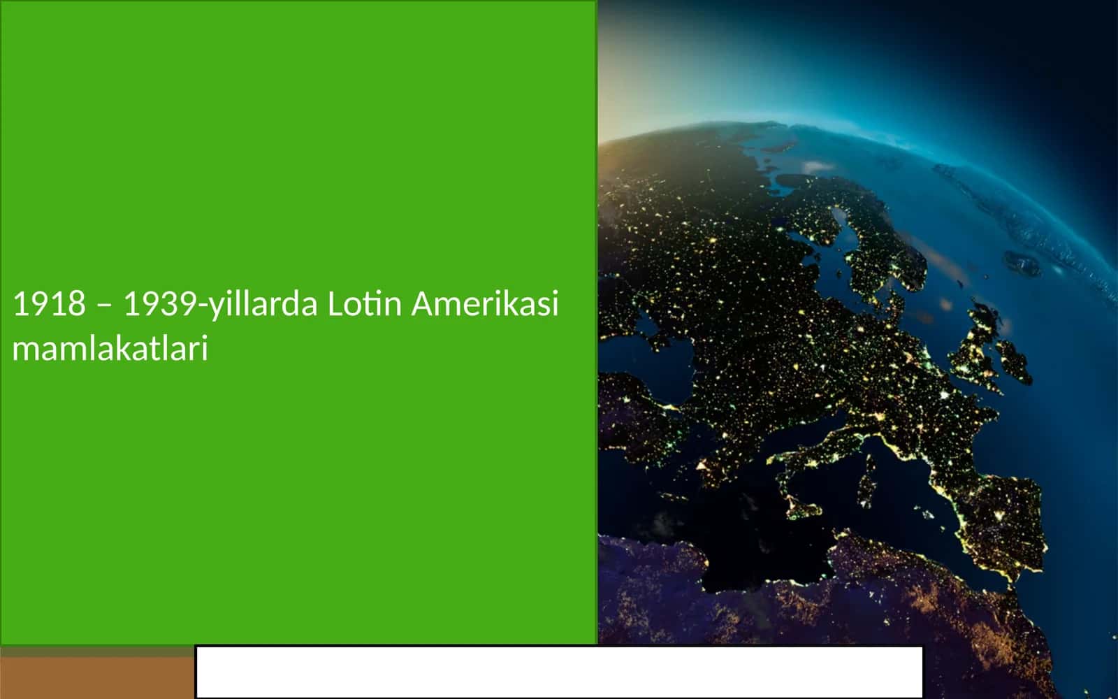 1918 – 1939-yillarda Lotin Amerikasi Mamlakatlari 1
