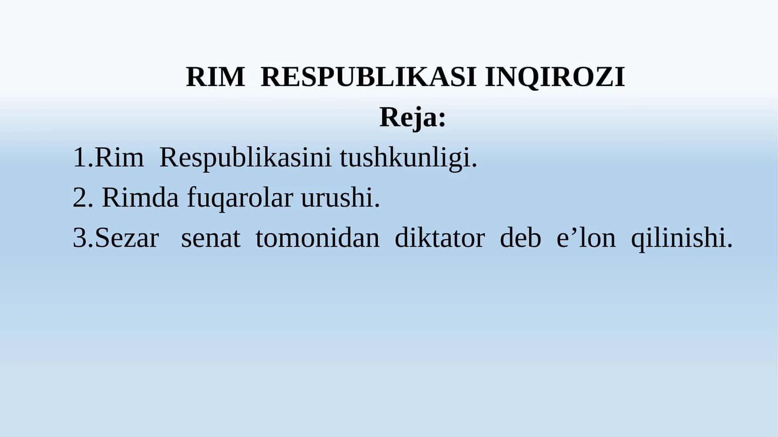 Rim Respublikasi inqirozi 1