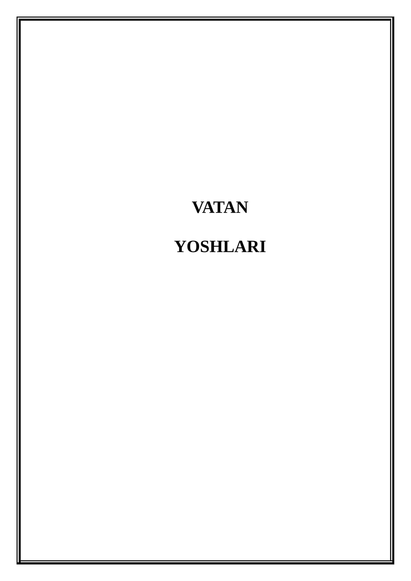 Vatan yoshlari (Mikrodars Ishlanma) 1
