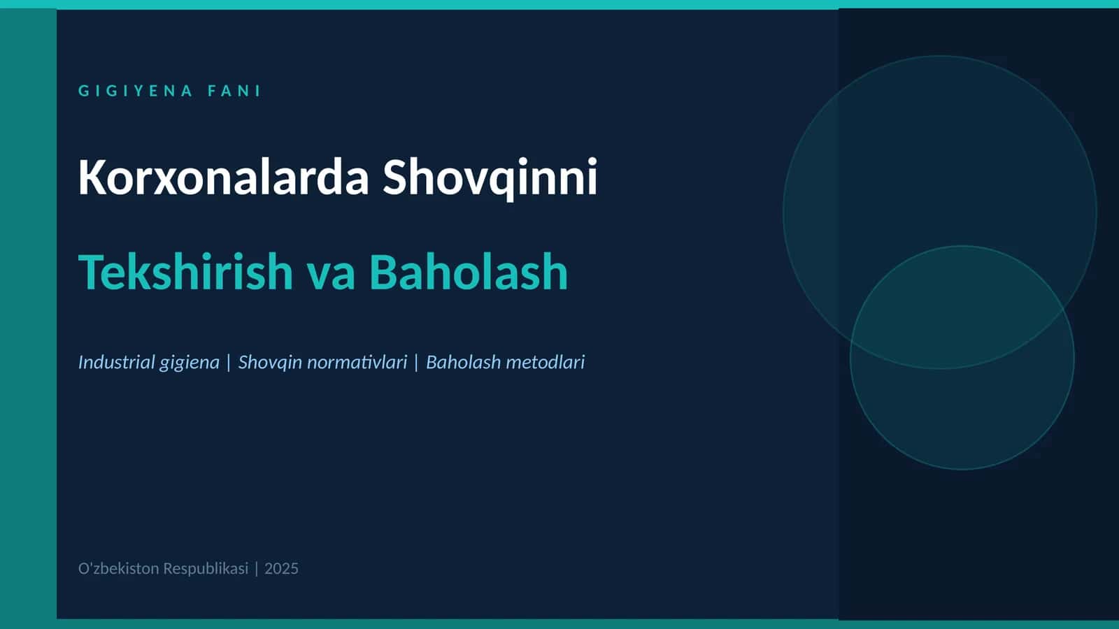Korxonalarda shovqinni tekshirish va baholash 1
