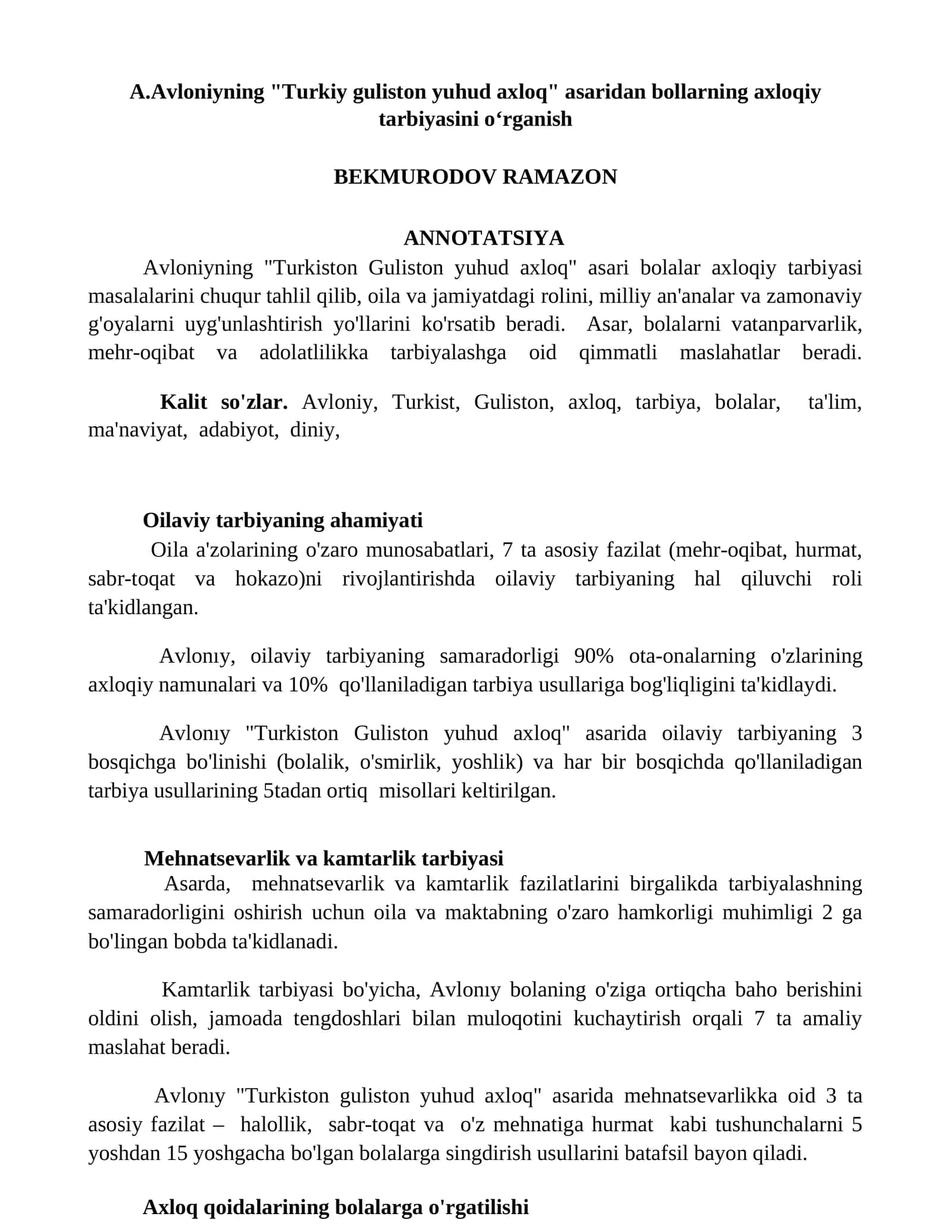 Turkiston Guliston yuhud axloq 1